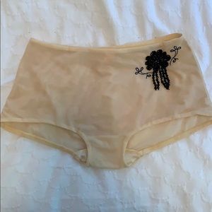 NWOT Moulin Rouge style beige panties with beads M